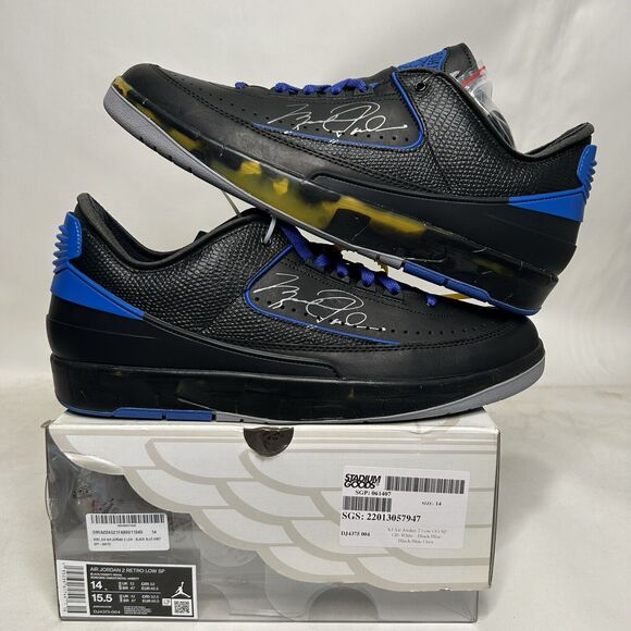 Off-White x Air Jordan 2 Retro SP Low “Black Varsity Royal\